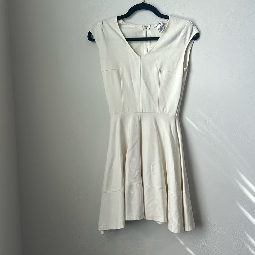White fit and flare dress sm